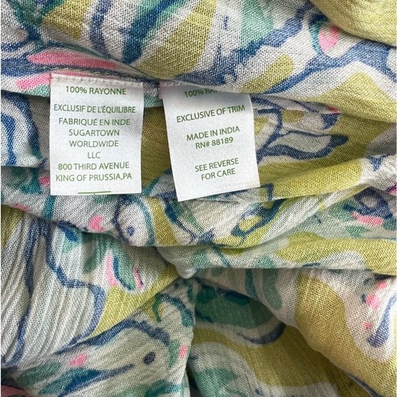 NWT Lilly Pulitzer One Arm Shealyn Coverup with Crocheted Trim - Picture 5 of 6